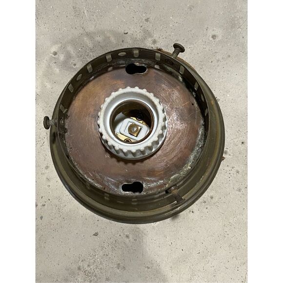 Antique Clear Glass Globe MCM Bubble Light Fixture Hobnail Acorn Flush Mount - Picture 6 of 6